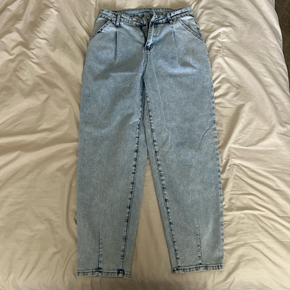 EVALESS High Waisted Baggy Jeans